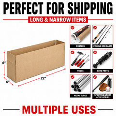 100 22x6x6 Cardboard Paper Boxes Mailing Packing Shipping Box Corrugated Carton
