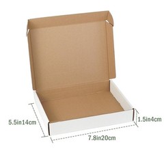 7.8×5.5×1.5-Inch White Shipping Cartons — Pack of 10 or 20 — Ideal for Moving.