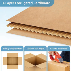 Famagic Small Shipping Boxes 6X6X6 Inch 10 Pack Brown Box Corrugated Cardboard B
