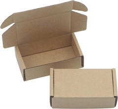 50 Pack Kraft Paper Boxes Foldable Rectangular Shipping Storage 3.62×1.98