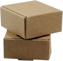 1.45X1.45X0.78 Inch Mini Brown Aircraft Cardboard Jewellery Boxes Square Gift Wr