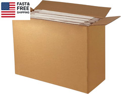 13X10X2 Inches Shipping Boxes Set of 25, White Small Corrugated Cardboard Box,