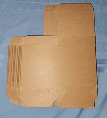 Lot 12 Kraft 5x5x5 Brown Corrugated Lightweight Boxes.