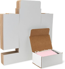 White Shipping Boxes, Cardboard Mailer Box for Moving and Storage, 9 X 6 X 4 Inc