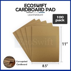 100 8.5×11 EcoSwift Corrugated Cardboard Pads Inserts Sheet 1/8″ Thick 8 1/2 x11