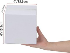 6x6x6 Inches White Shipping Boxes Set of 40