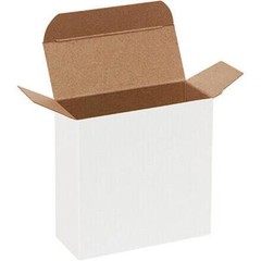 4 x 2 1/2 x 6″ White Reverse Tuck Folding Cartons 250/Case