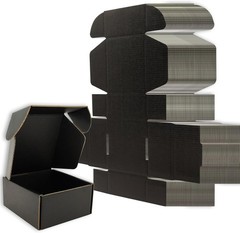 4x4x2 inches Small Shipping Boxes Set of 100 – Black Mailer Corrugated Cardbo…