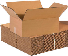 BOX USA 16 X 12 X 6 Corrugated Cardboard Boxes, Flat 16″L X 12″W X 6″H, Pack of