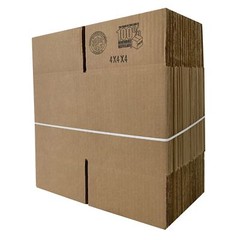UOFFICE Corrugated Boxes 4 x 4 x 4″ Cube Mailing Boxes Bundle of 25