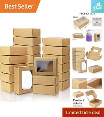 Versatile Mini Gift Boxes with Clear Windows – 50 Pack for All Occasions