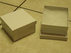 Pack of 6 White Swirl Jewelry Boxes – 3.5″ Square x 2″ Deep