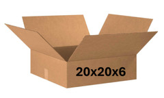 20″ x 20″ x 6″ CARDBOARD BOX – 200 lb – SINGLE BOX