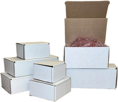 25 4X3X2 White Cardboard Paper Boxes Mailing Packing Shipping Box Corrugated Car