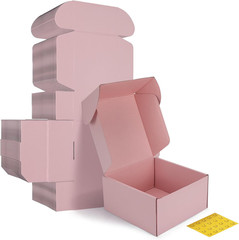 9X6X2 Inches Shipping Boxes Set of 50, White Corrugated Cardboard Box Literature