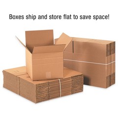 25 Pack Multi-Depth Corrugated Cardboard Boxes 18″x12″x12″ – Kraft Shipping & Mo