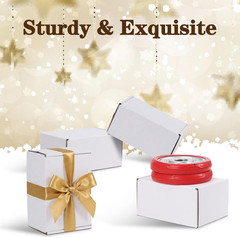 6X4X3 Shipping Boxes Set of 30, 6X4X3 White Corrugated Cardboard Box