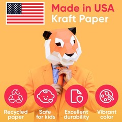 USA Made 36″ x 1200″ White Kraft Paper Roll, 45 lbs/66 GSM, American Produced…