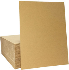 50 Packs 8X10 Inch Corrugated Cardboard Sheets, Premium Brown Kraft Corrugated P