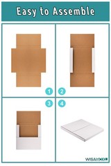 7 Inch 45 RPM Record Mailers (NOT for 12 LPs), 7.5 x 7.5 x 1 Inch Easy-Fold Corr
