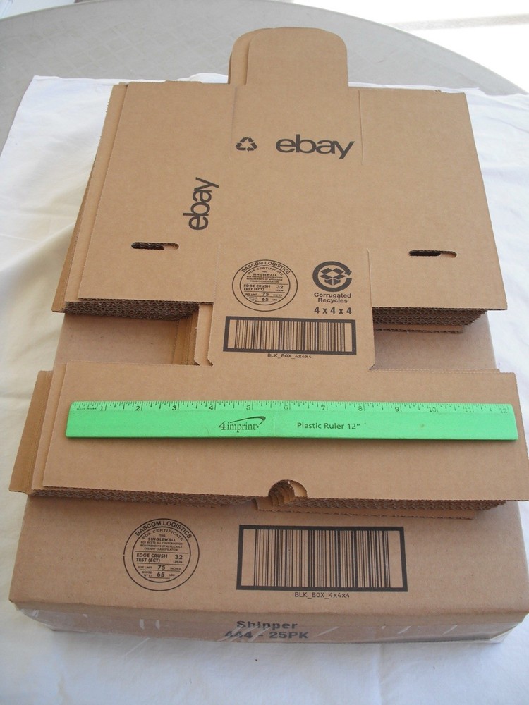 Lot of 35 New Cardboard Boxes, Mailing Shipping Corrugated Box, 4″ x 4″ x 4″