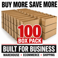26 x 6 x 6 Kraft Corrugated Shipping Boxes 100 Pack Long Narrow Boxes