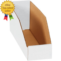 BFBINEB123 Open Top Bin Boxes 3″ X 12″ X 4 1/2 White Pack of 50