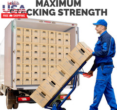 Small Classic Moving Box 10 Pack, Reinforced Handles, Tape-Free Assembly, Box wi