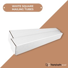 5 x 5 x 37″ White Square Mailing/Shipping Tubes ECT-32B 25/Case
