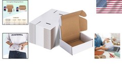 25 Count White Small Shipping Boxes – 6x4x2 Inches, Lightweight & Sturdy Design