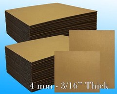 Corrugated Cardboard Sheets 4mm – 3/16″ Small Sizes, Arts and Crafts & Packaging