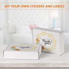 9X6X2 Inches Shipping Boxes Set of 50, White Corrugated Cardboard Box Literature