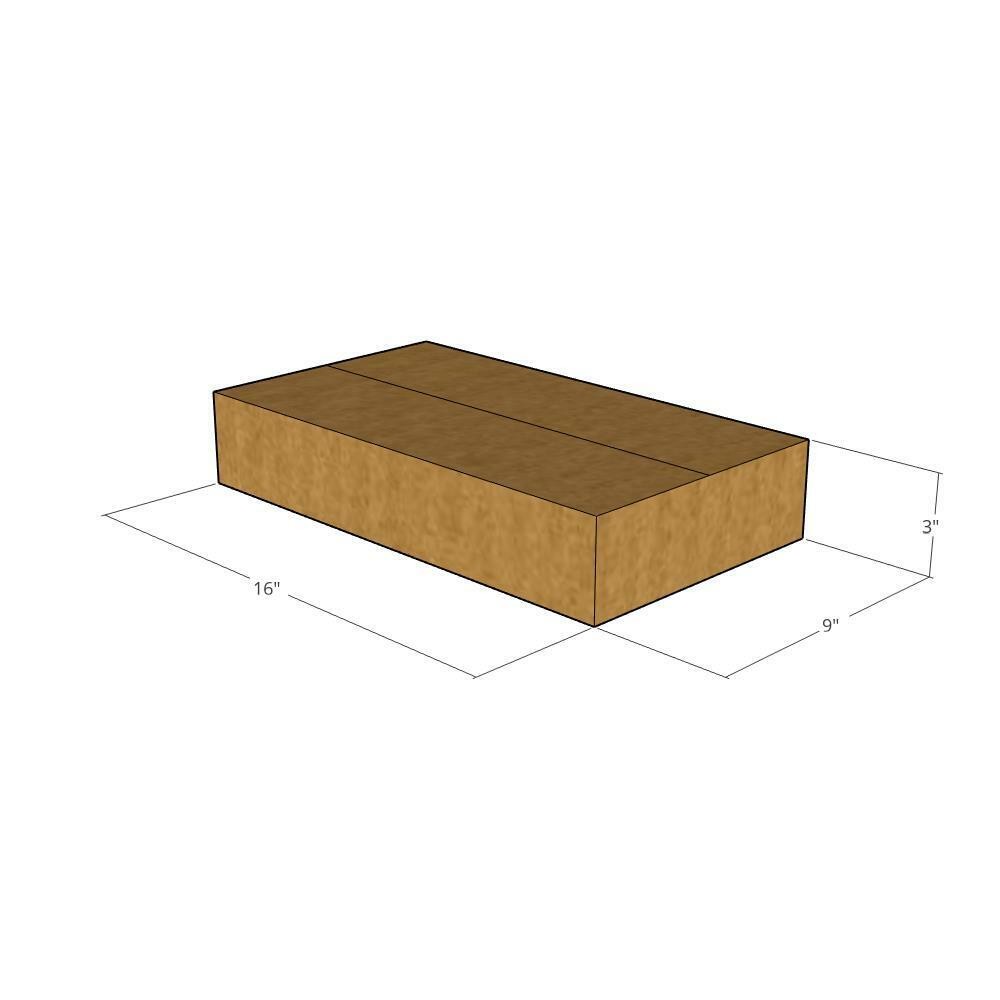 10 16x9x3 Kraft Brown Corrugated Shipping Boxes 32 ECT New