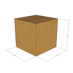 10 10x10x10 Kraft Brown Corrugated Shipping Boxes 32 ECT Single-Wall New
