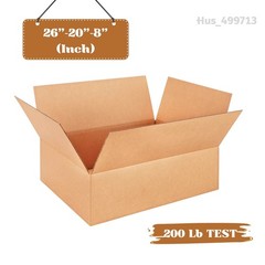 26″ x 20″ x 8″ CARDBOARD BOX – 200 lb Test – SINGLE BOX