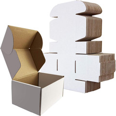 White Corrugated Shipping Mailer Packing Box Boxes 6X4X2 6X4X3 6X4X4