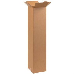 20 Tall Corrugated Boxes 10x10x48 ECT-32 Kraft Shipping Cartons