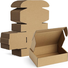 Famagic Small Shipping Boxes – 25 Pack 9X6X2 Inches Brown Corrugated Cardboard M