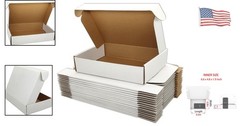Versatile 25-Count White Corrugated Mailer Boxes – Perfect for Shipping & Gifts