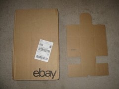 4″ x 4″ x 4″ Flat Folding Boxes, Black Logo -Original Box of 25 -NEW, Never Used