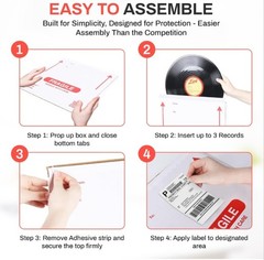 Set Of 5 Vinyl Record LP Shipping Mailer Box, 13 ” Record Mailer, Album Box