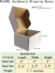 White Corrugated Shipping Mailer Packing Box Boxes 6X4X2 6X4X3 6X4X4