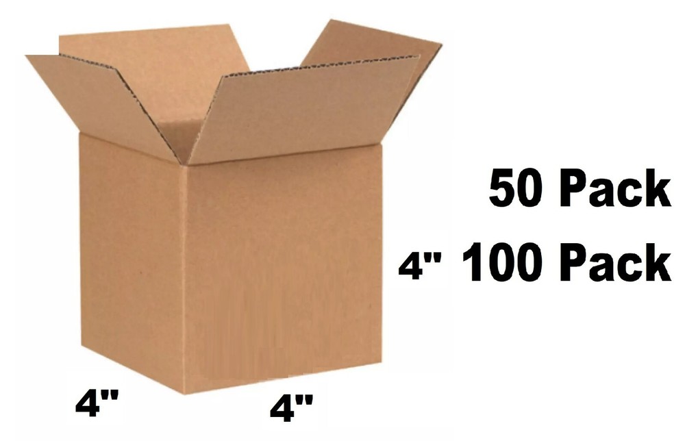 Lot of 50/100 4x4x4 Cardboard Paper Box Mailing Packing Shipping Corrugated Box