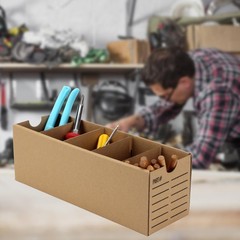 Parts Bins with Dividers, Cardboard Storage Boxes, Pantry Organizer Boxes, Pa…