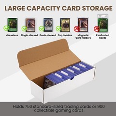 Top Loader Box 6-Pack – 5400 Count, Sports Card Organizer with 20 Dividers & …