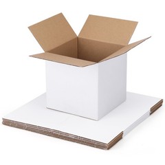 Shipping Boxes 6x6x6 Set Of 6, White Corrugated Cardboard Box For Mailing