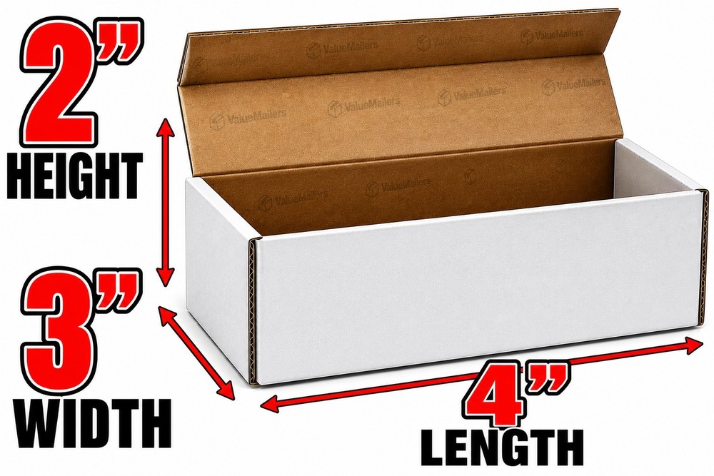 150 Mixed Size White Corrugated Mailer Shipping Boxes 4x3x2 7x3x3 8x3x2 50 Each