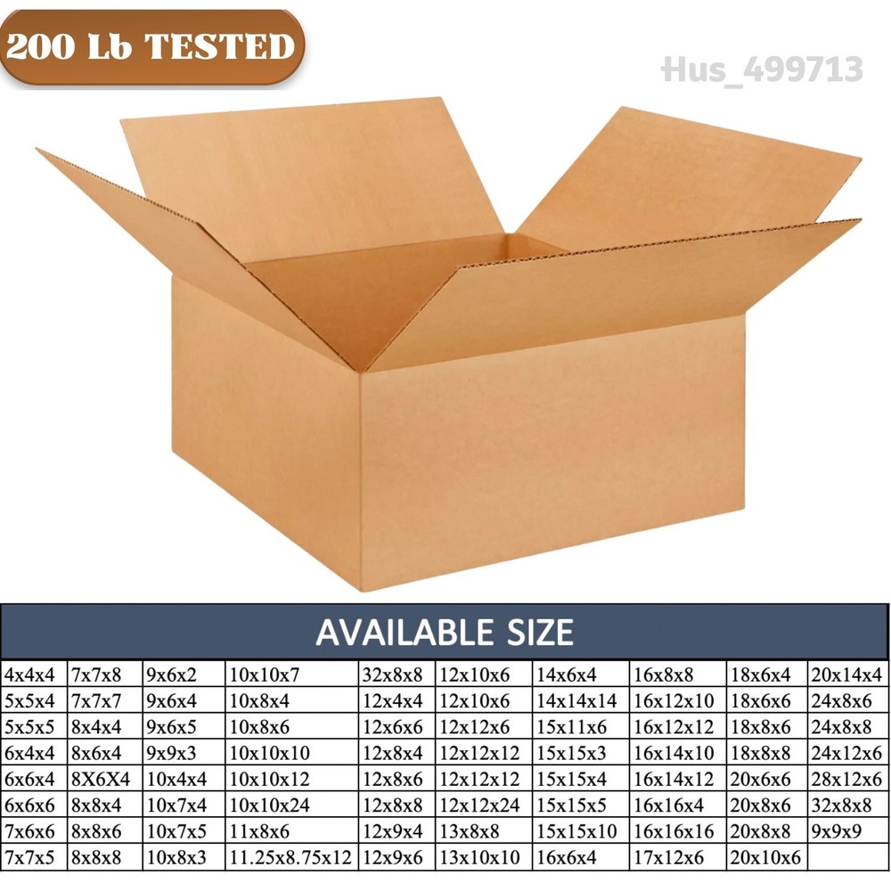 Premium cardboard Heavy Storage Boxes Corrugated Cartons 200 lb Tested – bulk