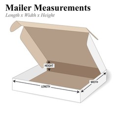 Partners Brand PMFL17113 17 1/8L x 11 1/8W x 3H, White (Pack of 50)