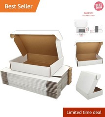 25 Count White Corrugated Mailer Boxes 7x5x2 Inches – Perfect for Crafts & Gifts